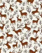 Brown Deer Woodland Forest Scene Rug
