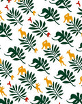 Whimsical Yellow Fauna Green Leafy Rug