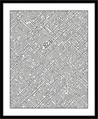 Black and White Labyrinth Line Art Rug