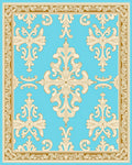 Golden Acanthus Scroll Blue Rug