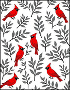 Red Cardinal Floral Twig Rapport Rug