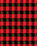 Red Black Green Buffalo Check Trees Rug