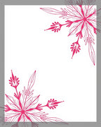 Vibrant Pink Floral Corner Medallion Rug