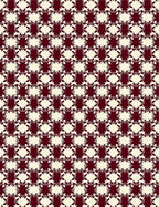 Crimson Cream Interlocking Star Rug