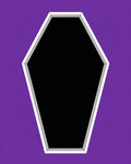 Purple Black Coffin Geometric Statement Rug