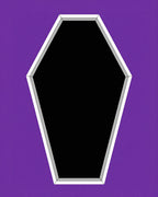 Purple Black Coffin Geometric Statement Rug