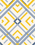Mid Century Geometric Diamond Overlay Rug