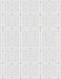 Pale Gray Geometric Hexagons Grid Rug
