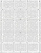 Pale Gray Geometric Hexagons Grid Rug