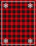 Classic Red Black Plaid Snowflake Rug