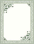 Dark Green Foliage Floral Corner Decoration Rug