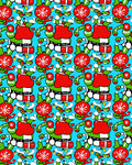Whimsical Red Green Elf Christmas Rug