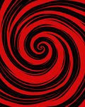 Crimson Swirl Hypnotic Spiral Rug