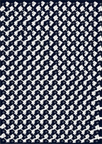 Navy White Abstract Organic Shape Rug