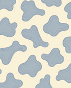 Soft Blue Organic Cloud Shapes Rug