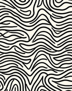 Organic Black Stripe Cream Abstract Rug