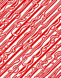 Crimson White Curved Stripe Harmony Rug