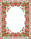 Festive Swirl Heart Holly Cluster Rug