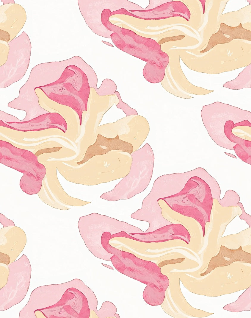 Sweet Blush Swirl Abstract Rug