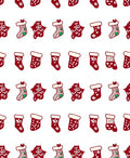 Red And White Christmas Stocking Medley Rug