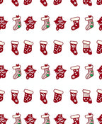 Red And White Christmas Stocking Medley Rug
