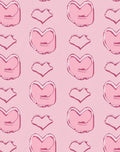 Pink Hearts Textured Background Rug