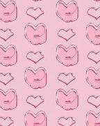 Pink Hearts Textured Background Rug