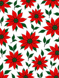 Vibrant Red Flower Garden Rug