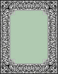 Elegant Black White Floral Scroll Rug