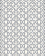Pale Gray Lattice Organic Medallion Rug