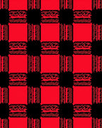 Classic Red Black Buffalo Check Tartan Rug