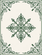 Dark Green Vintage Floral Medallion Rug