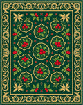 Emerald Scarlet Berry Ornamental Rug