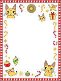 Festive Whimsical Cat Holiday Ornament Rug