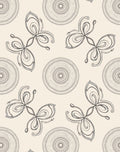 Gray Floral Medallion Swirl Rug