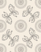 Gray Floral Medallion Swirl Rug