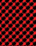 Bold Red Houndstooth Jagged Stripes Rug