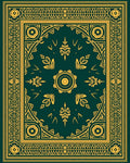 Emerald Gold Ornamental Floral Rug