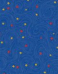 Deep Blue Floral Swirl Rug