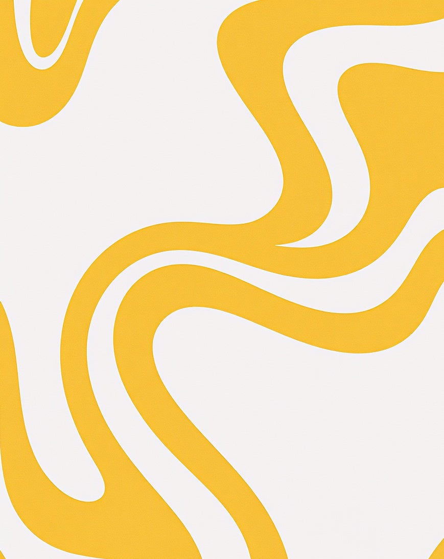 Retro Groovy Amber Swirl Rug
