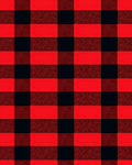 Bold Red Black Checked Square Rug