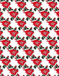 Bold Red Floral Botanical Garden Rug