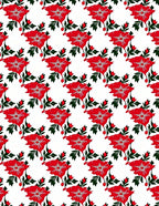 Bold Red Floral Botanical Garden Rug