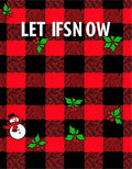 Red Black Buffalo Snowman Holly Rug