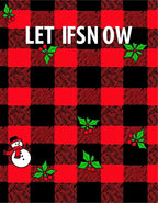 Red Black Buffalo Snowman Holly Rug