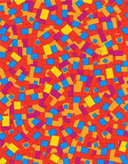 Vibrant Geometric Blocks Abstract Collage Rug