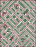 Emerald Green Botanical Lattice Rug