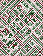 Emerald Green Botanical Lattice Rug