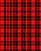 Bold Red Checked Patchwork Rug