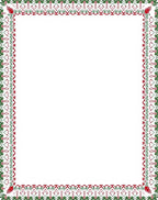 Crimson Green Floral Edged Rectangular Frame Rug